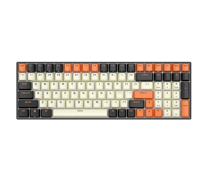 Klawiatura Royal Kludge RK100 RGB Brown switch Czarno-pomarańczowa